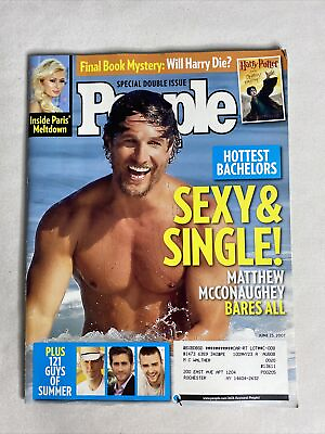 #ad 2007 June 25 People Magazine Sexy And Single Matthew McConaughey MH587 $21.59