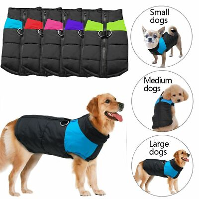 #ad Waterproof Pet Dog Clothes Winter Warm Padded Coat Pet Vest Jacket Size S 7XL $7.99