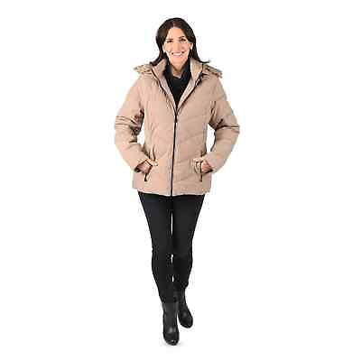 #ad FTX Short Vegan Down Puffer Jacket Breathable with Removable Hooded Coffee XL $121.60