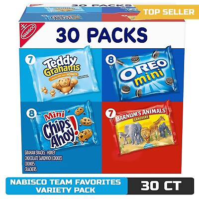 #ad Nabisco Team Favorites Variety Pack 30 Snack Packs $20.58