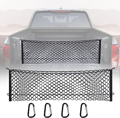 #ad 2024 NEW Truck Bed Cargo Net Elastic Storage Envelope Cargo Net for Chevy 13 22 $12.39