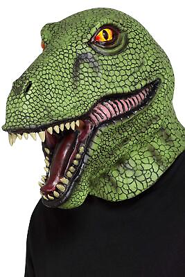 #ad Smiffys Dinosaur Latex Mask Green $25.00