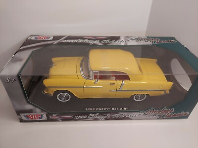 #ad 1955 Chevrolet Bel Air Soft Top Yellow Timeless Classics 1 18 Die... $50.00