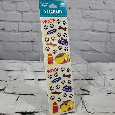#ad Vintage Frances Meyer Stickers Dog Puppy Themed Scrapbooking Autocollants NOS $7.99