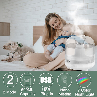 #ad Humidifier Air Purifier Essential Oil Aroma Diffuser RGB Ultrasonic Aromatherapy $19.95