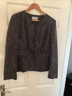 #ad Womens Country Casuals Collarless Box Jacket. Size 12 GBP 10.13