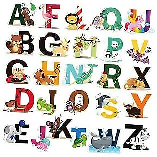 #ad Animal Alphabet Kids Wall Decals Peel amp; Stick Educational Baby Stickers for $19.27
