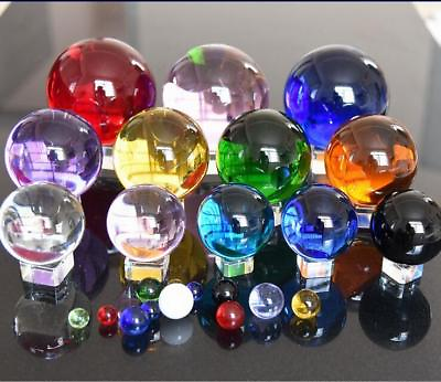 #ad 20 40MM Round Glass Crystal Ball Sphere Buyers Select the Size Magic Ball $4.49
