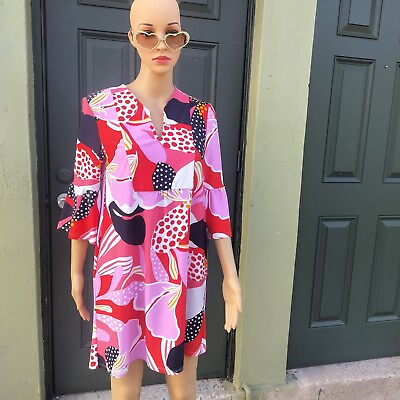 #ad Kerry Mode Garden Poppy Multi Print Dress $105.00