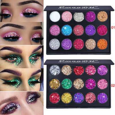 #ad Shimmer Glitter Eye Shadow Powder Palette Matte Eyeshadow Cosmetic Makeup New❤ε $8.86