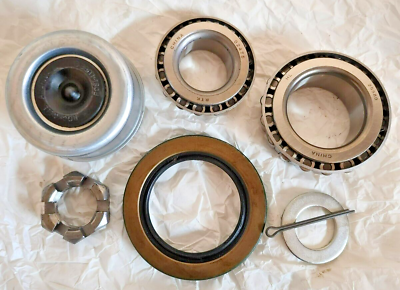 #ad Complete Trailer Bearing Kit 8k Axle 02475 25580 1036 w grease cap amp; nut $37.57