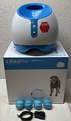 #ad iFetch Too Automatic Ball Launcher￼: For Dogs Four 2.5” Tennis Balls Charger $149.00