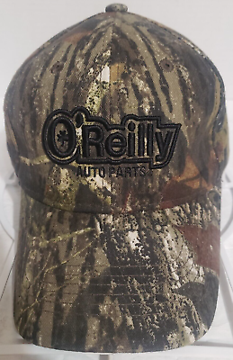#ad O’Reilly Auto Parts Embroidered Logo Camo Adjustable Hat Cap Mossy Oak Breakup $12.00