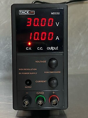 #ad TACKLIFE 0 30V DC 10 AMP Variable Power Supply Course Fine Adjustment 12V MDC02 $59.99