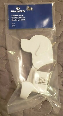 #ad Labrador Hook Single Coat Jacket Hanger Robe White Dog Hardware Included $7.99