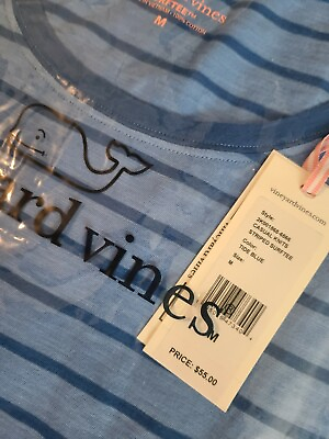 #ad $55 New Vineyard Vines Limited Edition T Shirt Womens Size Medium Blue $29.99