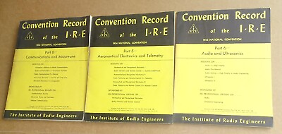#ad Institute of Radio Engineers 1954 National Convention 3 books Aeronautical etc $40.50