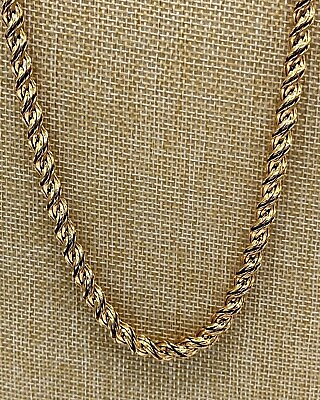 #ad Vintage Napier Patent Gold Tone 32 Inch Double Twist Chain Long Necklace $28.88