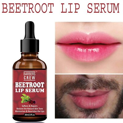 #ad BARBERS CREW Beetroot Lip Serum for Lip Lightening amp; for Damaged Lips 30ml $12.50