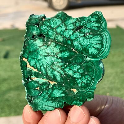 #ad 132G Natural Malachite transparent cluster coarse mineral flaky sample $65.80