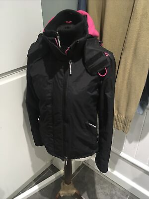 #ad Superdry Original WindCheater JKT Black Pink X Small Warm Used Jacket GBP 33.99