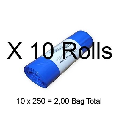 Biodegradable DOG PET WASTE POOP BAGS 10 rolls 2500 Extra Thick Large Dog bags $79.62