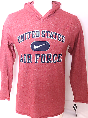 #ad NEW USAF Air Force U.S. Falcons Nike Heathered Hooded Pullover LS Shirt Mens L $29.73