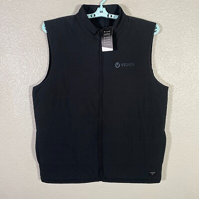 #ad Travis Mathew Cold Bay Vest Mens XL Black Full Zip Golf Performance Puffer New $49.99