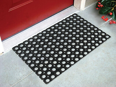 #ad PVC Rubber Outdoor Door Mat 41x61 cmBlack $58.39