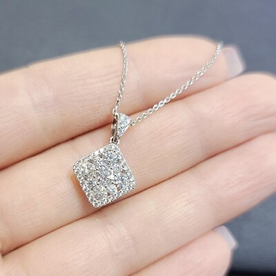 #ad 2.60 Ct H I SI1 Natural Certified Real Diamonds Pendant With Chain 18Kt Gold $5890.50