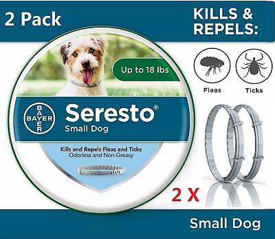 #ad 2Pack Collar for Small Dogs 8 Month Flea amp; Tick Protection Vet Recommended $37.30