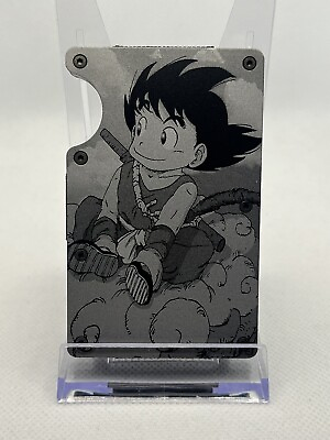 #ad Kid Goku Metal Minimalist Wallet Card Case From Dragon Ball Anime $35.00