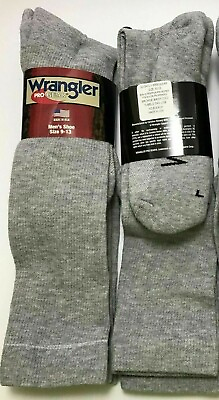 #ad Wrangler Pro Gear Over the Calf Western Boot Sock Large Grey 4 pairs $20.99