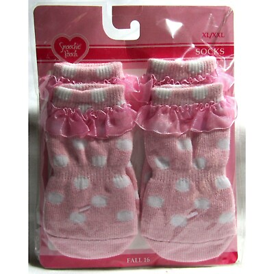 #ad Simply She Smoochie Pooch Pink Ruffled Socks XL to XXL $6.99