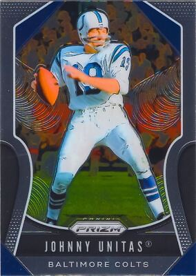 #ad Johnny Unitas 2019 Panini Prizm Football Chrome Base Card #150 Baltimore Colts $10.25