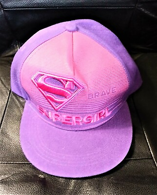 #ad Supergirl Logo Baseball Hat Six Flags Theme Park new without tags $10.92