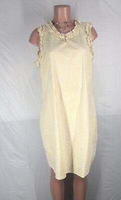 #ad Women’s Kim Rogers Women Dress Pregnant Yellow Sleeveless Size L $16.00