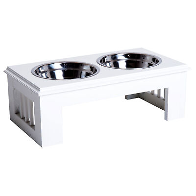 #ad 6quot; Elevated Dog Bowls Raised Small Puppy Feeding Station Food Feeder Stand Pet $41.48
