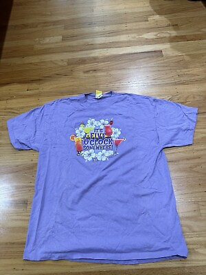 #ad Big Dogs Vintage 04 Purple Graphic It’s Five O Clock Somewhere T Shirt XL $12.95
