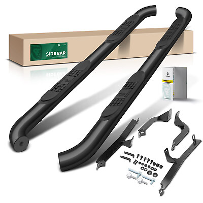 #ad 3quot; Black Steel Round Side Step Bars for Toyota Highlander 08 19 Sport Utility $111.99
