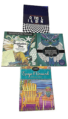 #ad Coloring Books Lot Book Bundle Activity Adult New Set Kids Color Disney $19.20