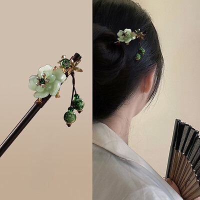 #ad Women Girls Hair Clip Stick Pendant Flower Beaded Tassel Headdress Ethnic Retro $9.97