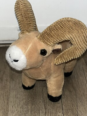 #ad Wild Republic Big Horn Sheep Ram Standing Plush Stuffed Animal Corduroy Horns $11.00