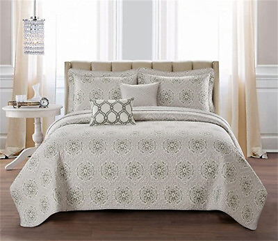 #ad HST 5 Piece Comforter Set Floral Print Vintage Boho All Season Bedding Set $84.79