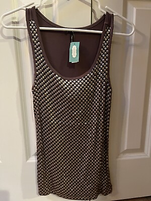 #ad Maurice’s sequin plum taupe tank NWT x small $8.00