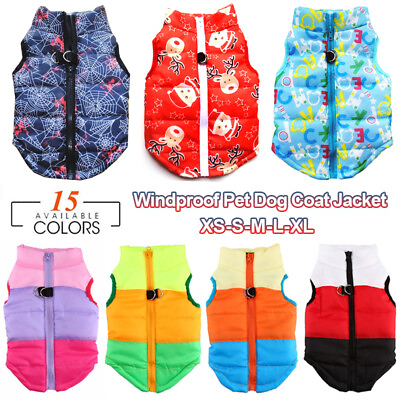 #ad Windproof Dog Coat Apparel Winter Sweater Jacket Pet Clothes Puppy Warm Costume $7.39