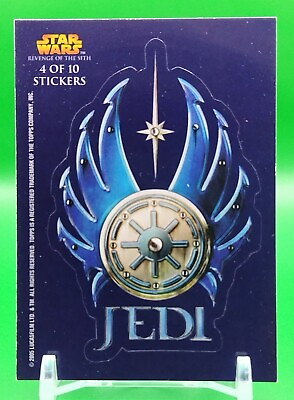 #ad JEDI Star Wars Sticker 2005 LUCASFILM REVENGE THE SITH Card Cards Topps Rare $10.99