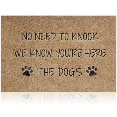 #ad Welcome Funny Greeting Mats for Dog Outdoor Door Mats Cute Rubber Non Slip Rug $22.27