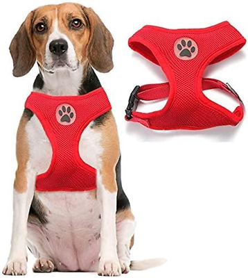 #ad Small Dog Harness Breathable Mesh Puppy Cat Harnesses No Pull Adjustable Dog $18.74