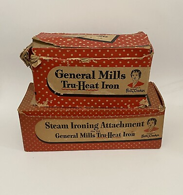 #ad General Mills Vintage Tru Heat Iron amp; Steam Ironing Attachment with Boxes $109.99